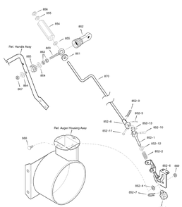 Chute Rod Diagram and Parts List for 1695620-LP18976-726E 2009 Briggs and Stratton Snow Blower